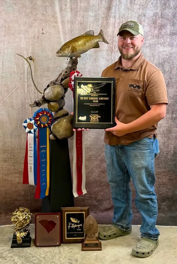 Smallmouth Bass by Dalton Jeffers, State Taxidermist Achievement Award winner for South Carolina