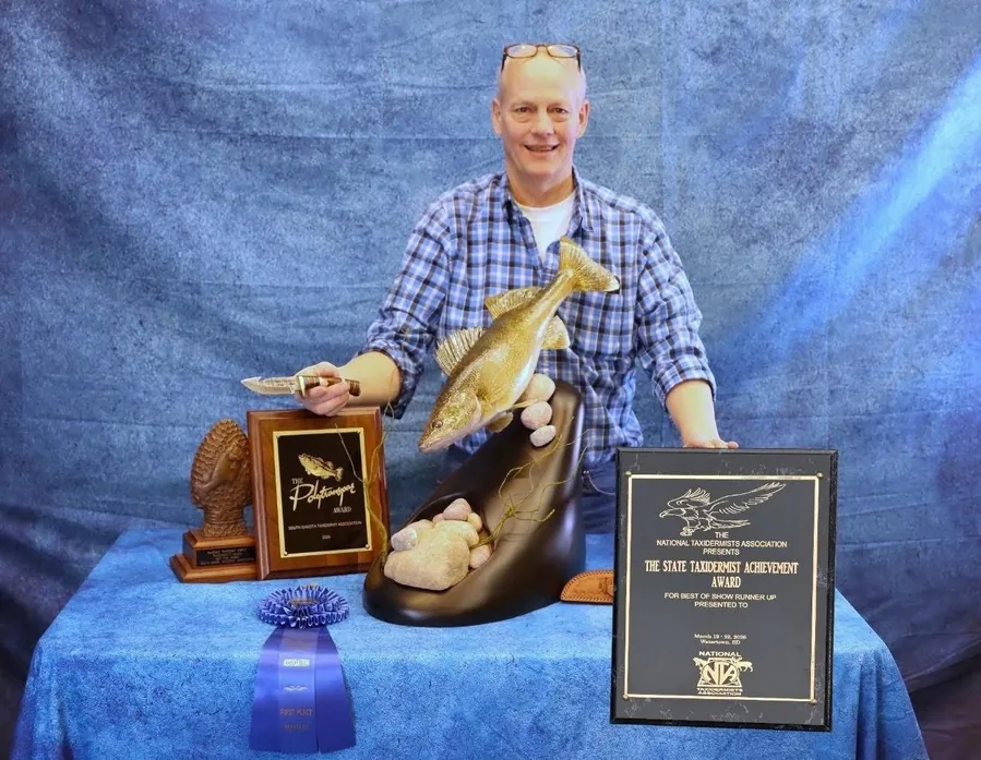 Walleye by Steve Silseth, State Taxidermist Achievement Award winner for South Dakota